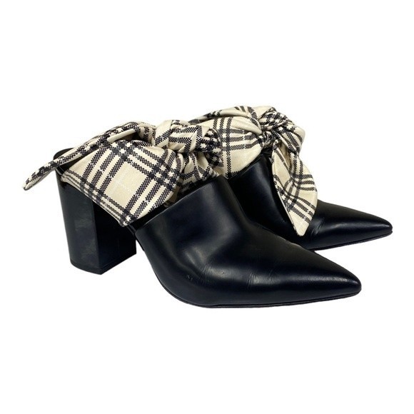 Self-Portrait Black and Cream Mules - Picture 14 of 14